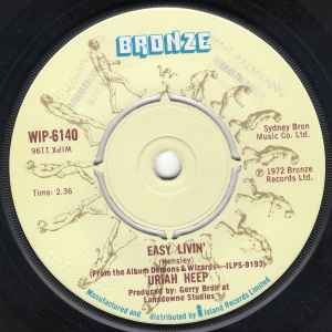 Uriah Heep - Easy Livin' album cover