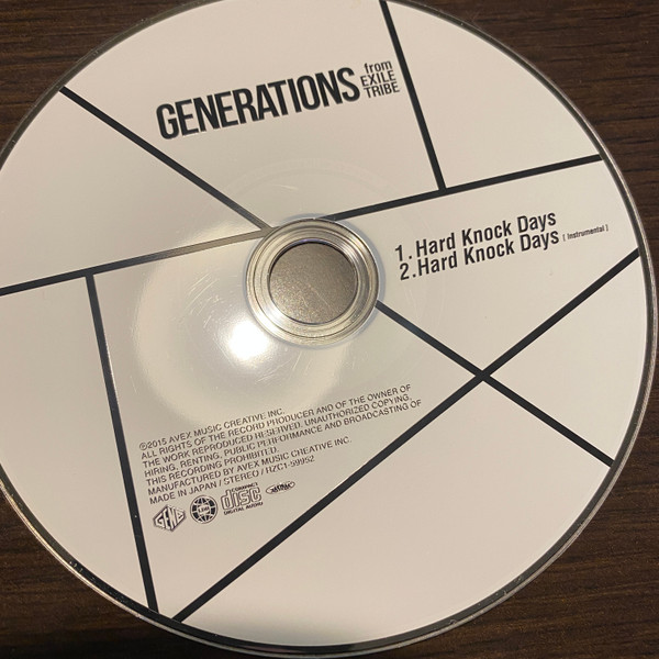 Generations From Exile Tribe Hard Knock Days 15 Cd Discogs
