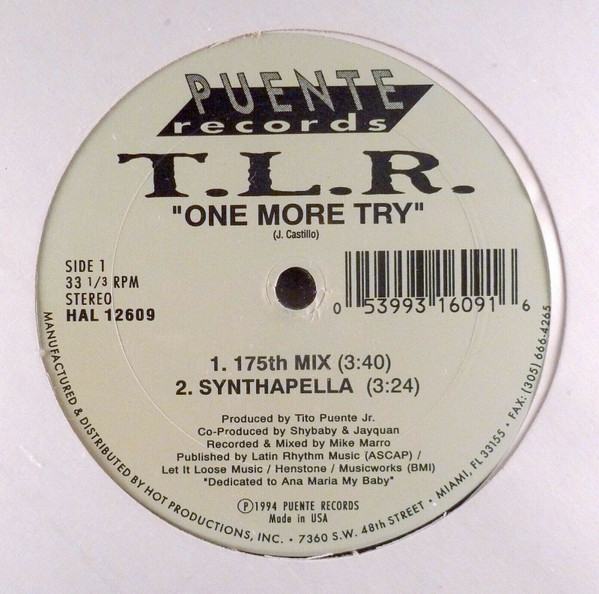 T.L.R. – One More Try (1994, Vinyl) - Discogs