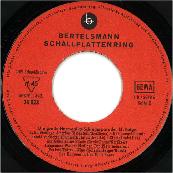 lataa albumi Das HarmonikaDuo Rudi Bauer - Die Grosse Harmonika Schlagerparade 11Folge
