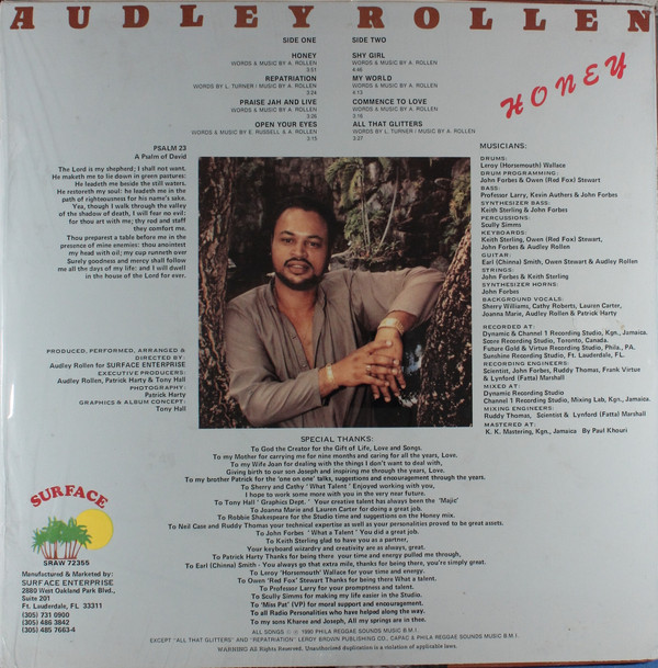 ladda ner album Audley Rollen - Honey