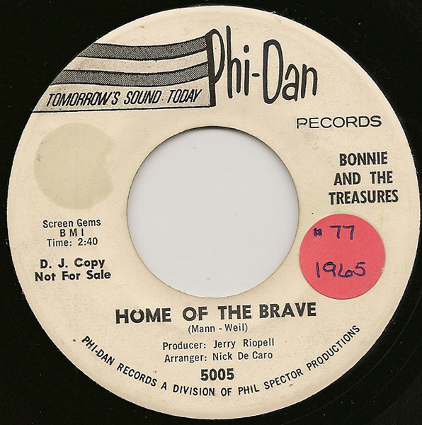 Bonnie And The Treasures – Home Of The Brave / Our Song (1965, Vinyl) -  Discogs