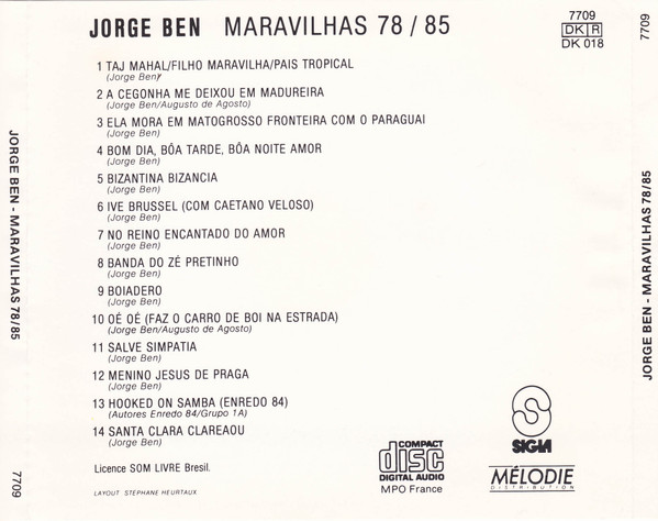 descargar álbum Jorge Ben - Maravilhas 7885
