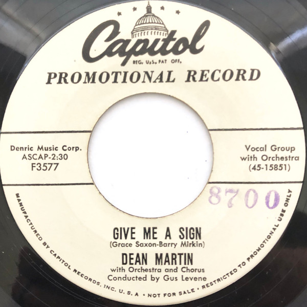 baixar álbum Dean Martin - Give Me A Sign