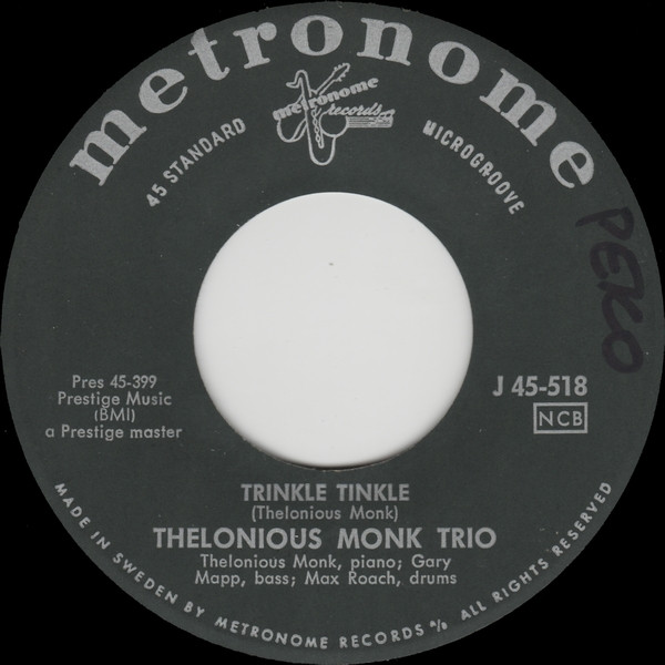 descargar álbum Thelonious Monk Trio - Monks Dream Trinkle Tinkle