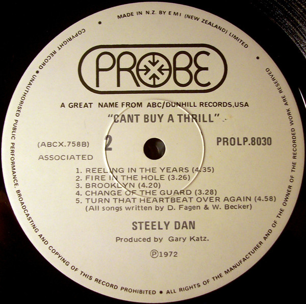 Steely Dan – Can't Buy A Thrill (2022, 200g, Clarity Vinyl, Vinyl