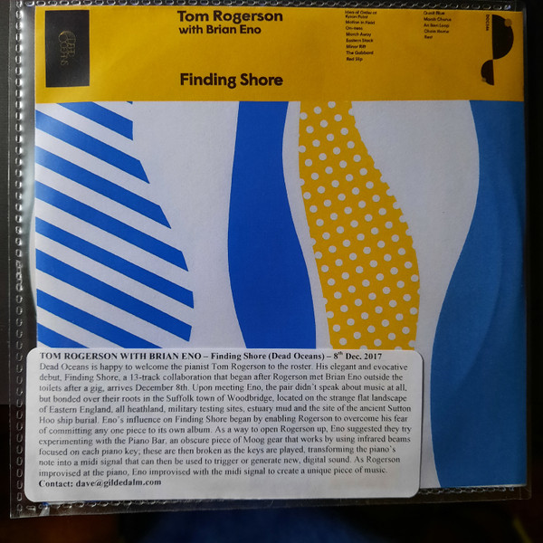 Tom Rogerson With Brian Eno - Finding Shore | Releases | Discogs