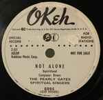 Cover of Not Alone / Man Called Jesus, 1953-08-00, Shellac