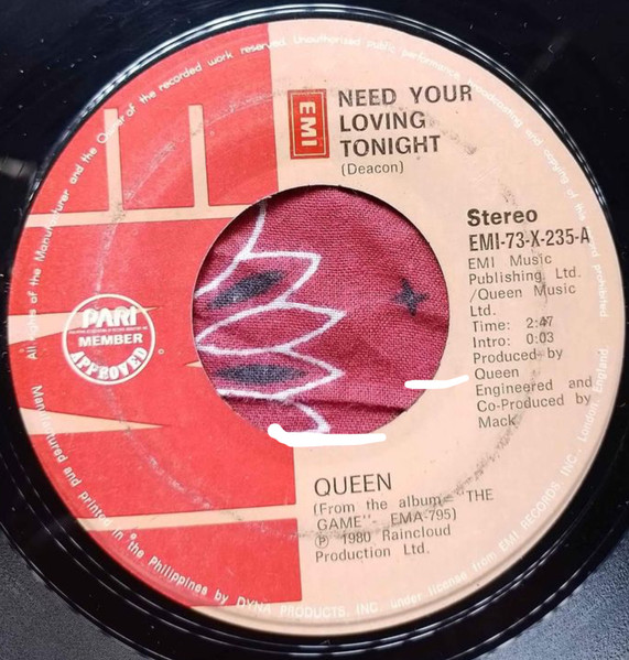 Queen - Need Your Loving Tonight Lyrics