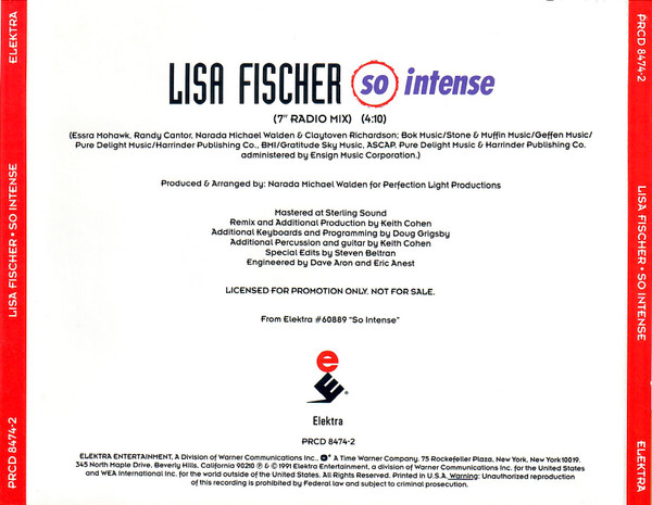 Lisa Fischer - So Intense | Releases | Discogs