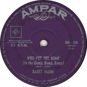 Barry Mann – Who Put The Bomp (In The Bomp, Bomp, Bomp) (1961 