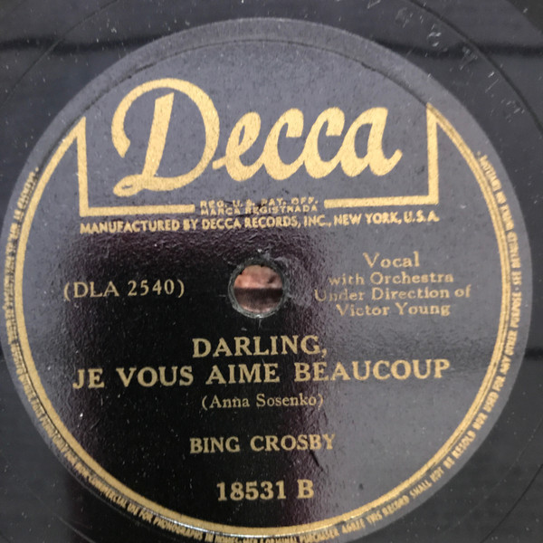 ladda ner album Bing Crosby - I Wonder Whats Become Of Sally Darling Je Vous Aime Beaucoup
