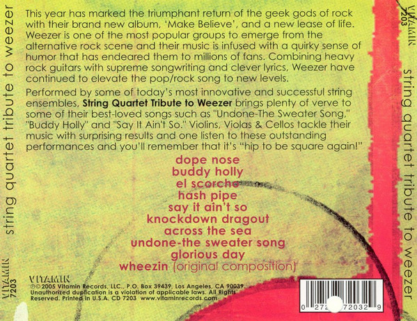 Album herunterladen The Vitamin String Quartet - String Quartet Tribute To Weezer