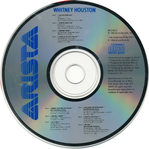 Whitney Houston - Whitney Houston | Arista (ARCD 8212) - 4