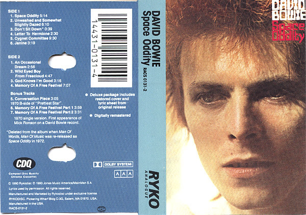 David Bowie – Space Oddity (1990, Cassette) - Discogs