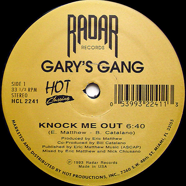 Gary's Gang – Knock Me Out / Makin' Music (1993, Vinyl) - Discogs