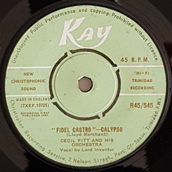 Cecil Fitt And His Orchestra ,Vocal by Lord Inventor, Watty