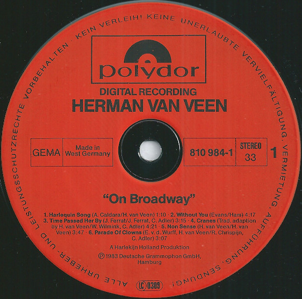 Album herunterladen Herman van Veen - On Broadway