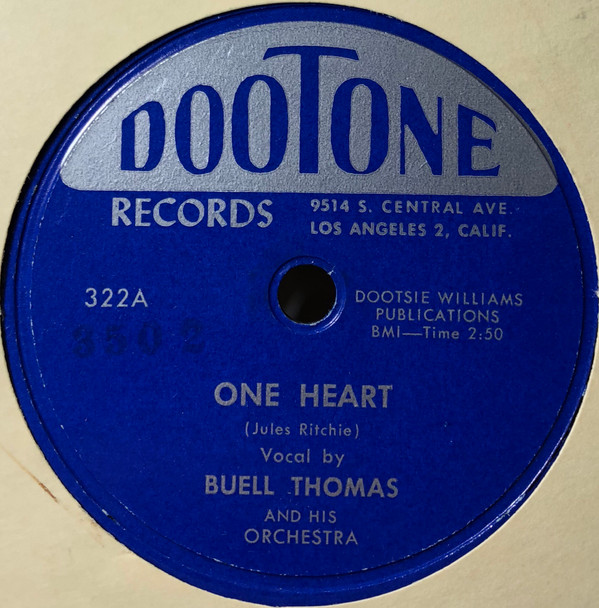 last ned album Buell Thomas And His Orchestra - One Heart In The Garden