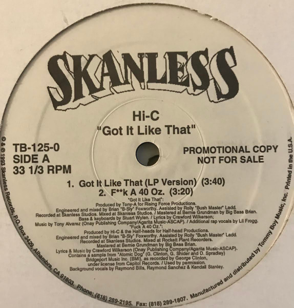 Hi-C – Got It Like That (1993, CD) - Discogs