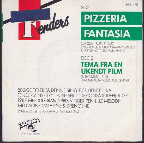 lataa albumi Fenders - Pizzeria Fantasia