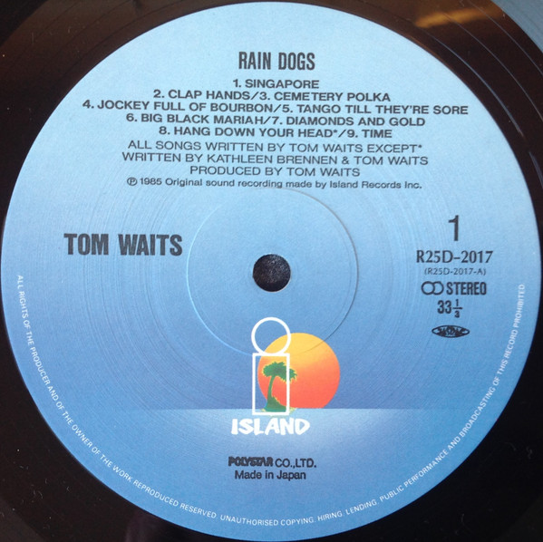 Tom Waits = トム・ウェイツ – Rain Dogs = レイン・ドッグ (1985