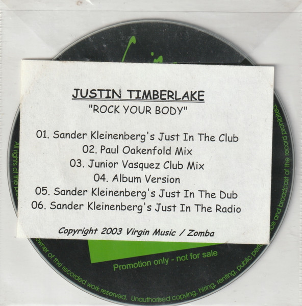 Justin Timberlake – Rock Your Body (2003, CDr) - Discogs