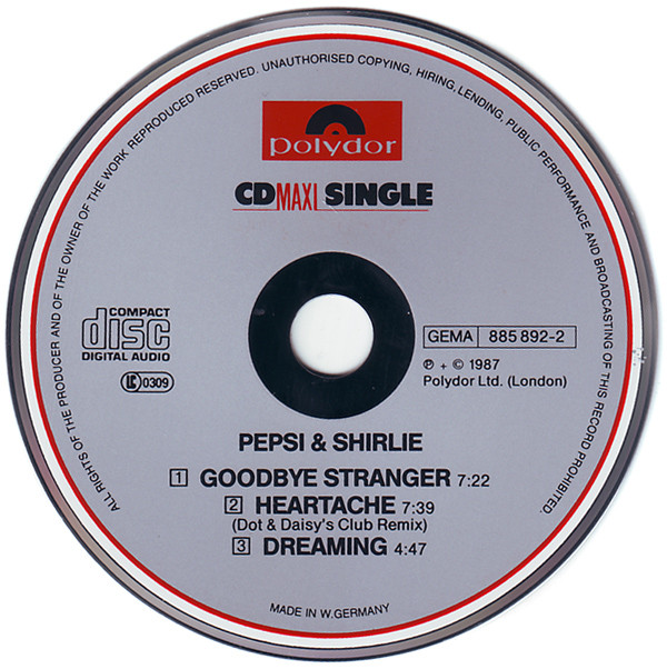 baixar álbum Pepsi & Shirlie - Goodbye Stranger Heartache Dot Daisys Club Remix