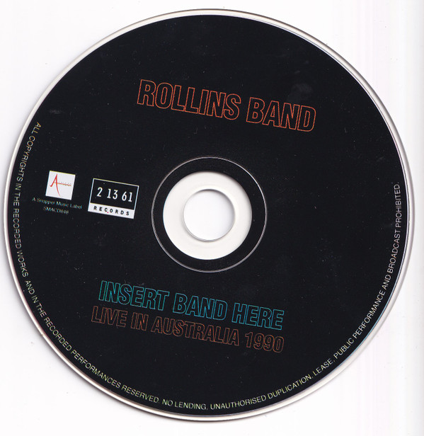 baixar álbum Rollins Band - Insert Band Here Live In Australia 1990