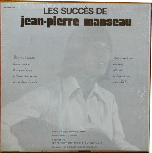 Jean-Pierre Manseau - Les Succès De Jean-Pierre Manseau | PGP (OR-2405) - 2