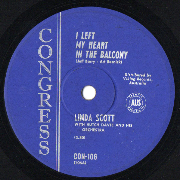 last ned album Linda Scott With Hutch Davie And His Orchestra - I Left My Heart On The Balcony