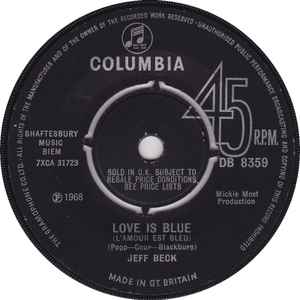 Jeff Beck - Love Is Blue (L'amour Est Bleu) album cover