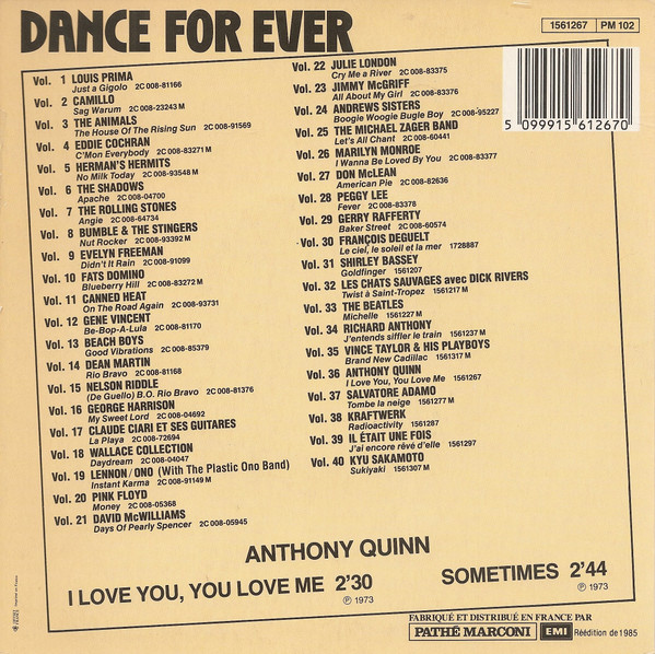 Anthony Quinn - I Love You, You Love Me | Capitol Records (1561267) - 2