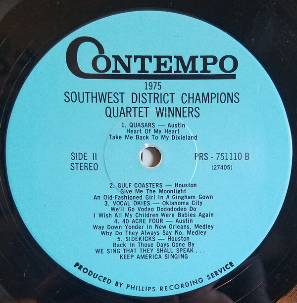 lataa albumi Various - Barbershop Top 5 Champions From The Great Southwestern District 1975