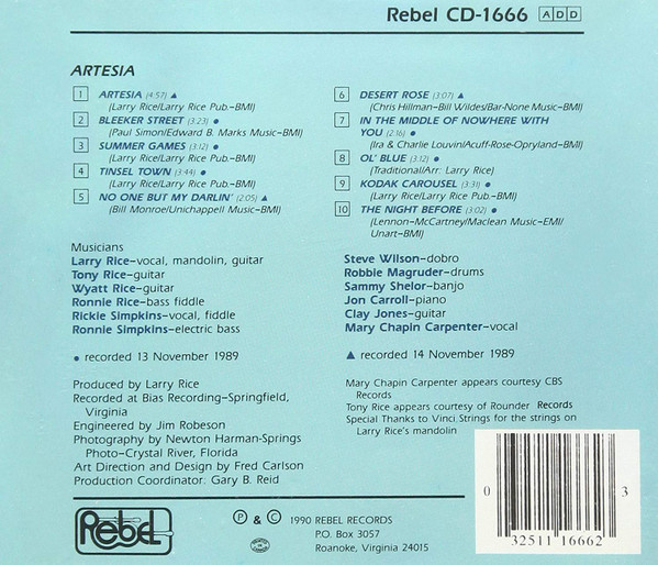 last ned album Download Larry Rice - Artesia album