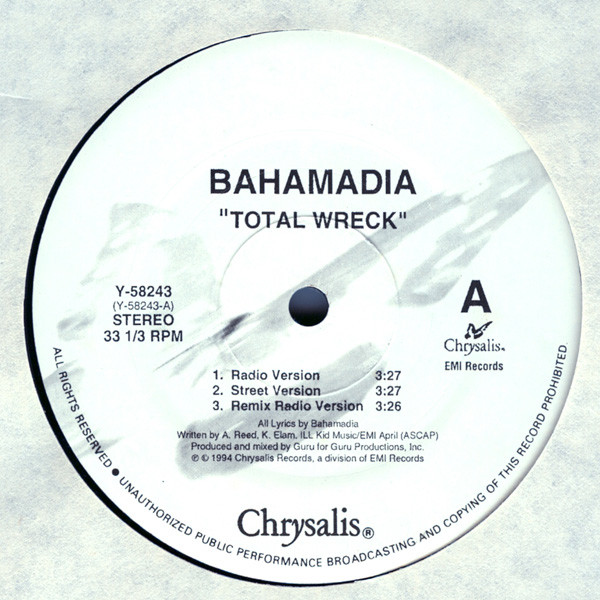 Bahamadia – Total Wreck (1994, Vinyl) - Discogs