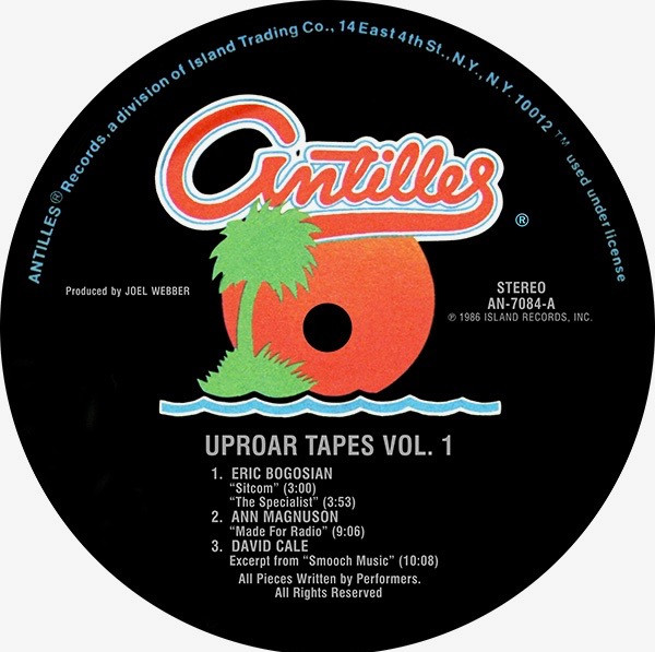 Various - The Uproar Tapes Volume 1 | Antilles (AN7084) - 3