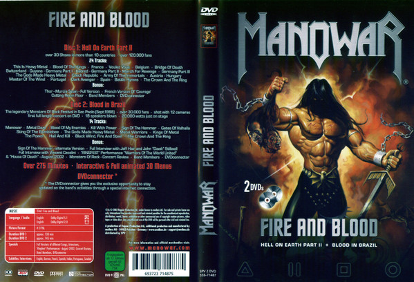 Manowar – Fire And Blood (2002, DVD) - Discogs