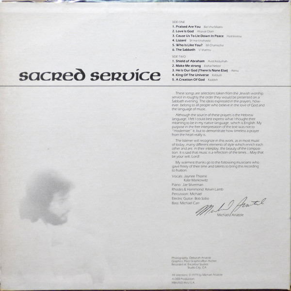 last ned album Michael Anatole - Sacred Service
