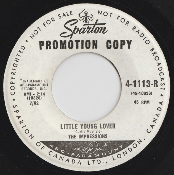 The Impressions – Little Young Lover / Never Let Me Go (1962