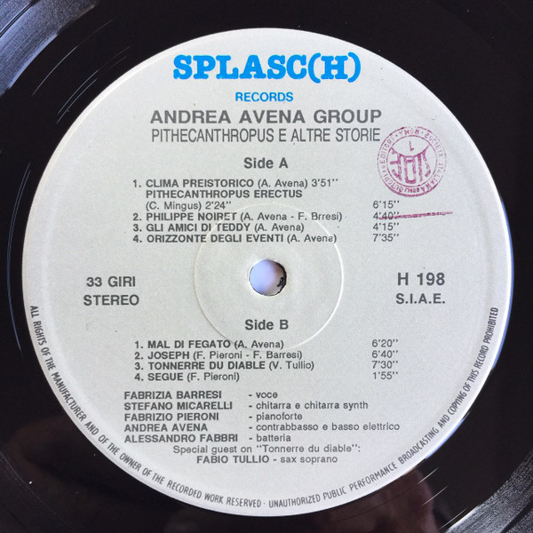 lataa albumi Andrea Avena Group - Pithecanthropus E Altre Storie