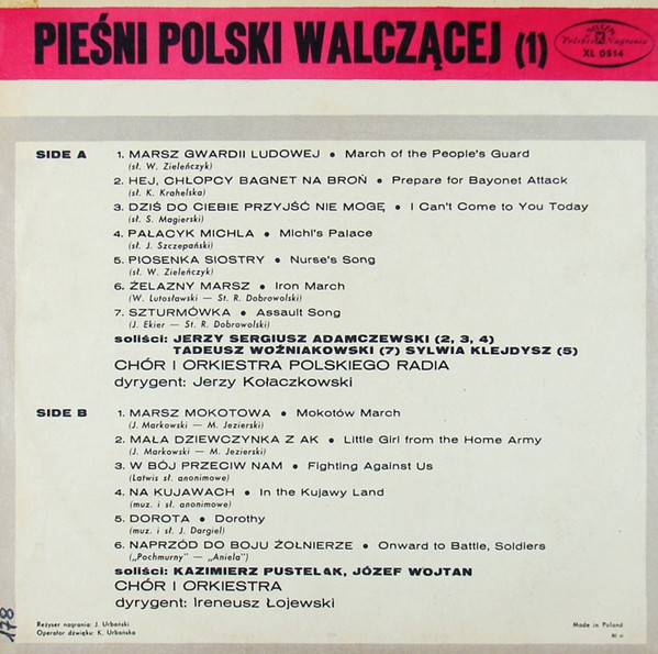 descargar álbum Chór I Orkiestra Polskiego Radia, Chór I Orkiestra - Pieśni Polski Walczącej 1 Songs Of Fighting Poland