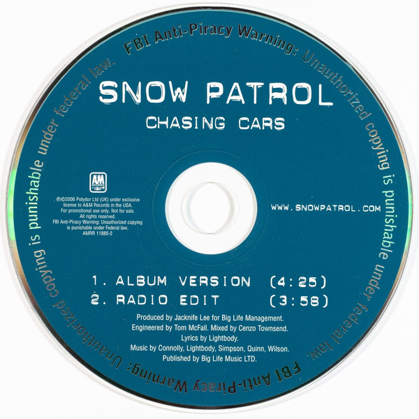 Snow Patrol - Chasing Cars, Releases