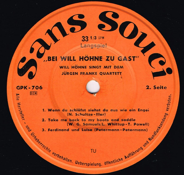 télécharger l'album Will Höhne - Bei Will Höhne Zu Gast