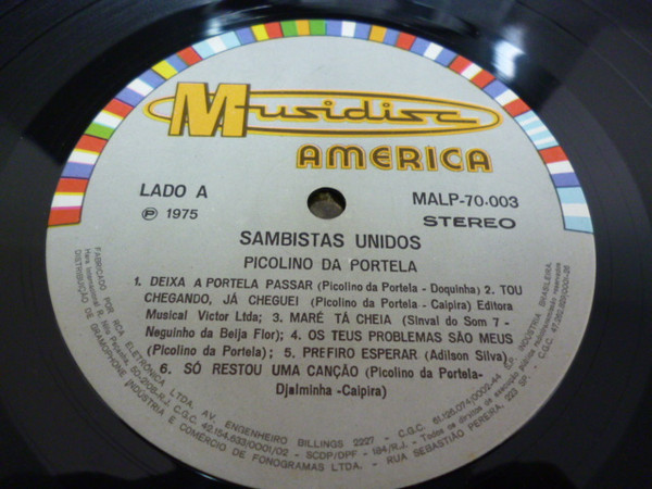 last ned album Picolino Da Portela - Sambistas Unidos