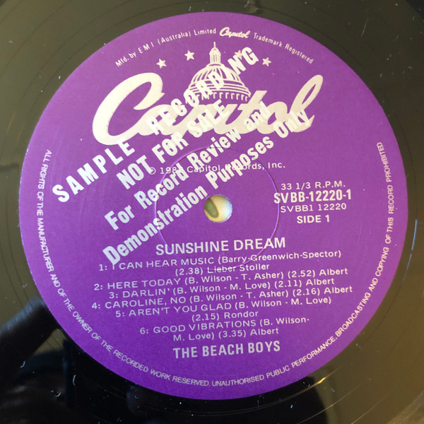The Beach Boys – Sunshine Dream (1982, Vinyl) - Discogs
