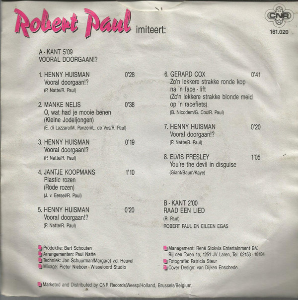 descargar álbum Robert Paul - Vooral Doorgaan