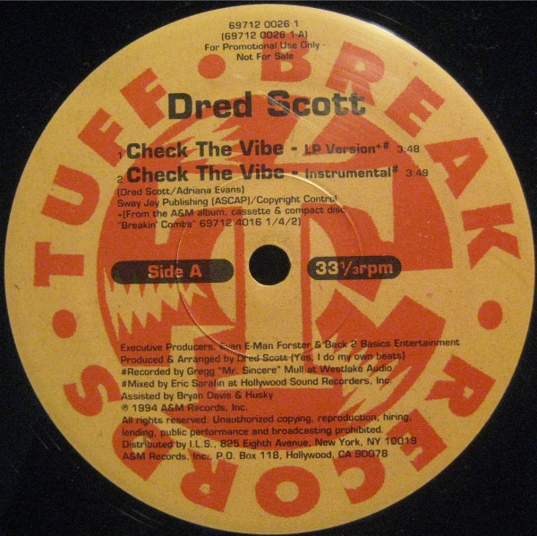 Dred Scott – Check The Vibe (1994, Vinyl) - Discogs