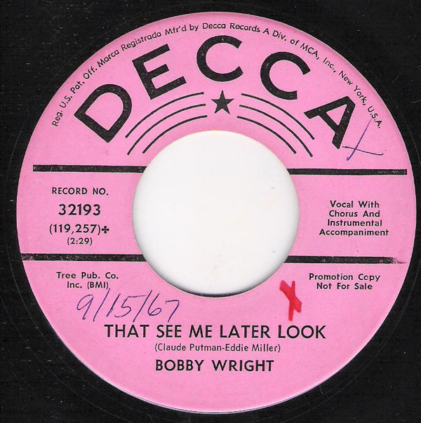 télécharger l'album Bobby Wright - That See Me Later Look