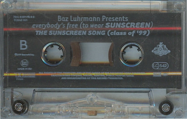 Album herunterladen Quindon Tarver Lee Perry John Paul Young - Baz Luhrmann Presents Everybodys Free To Wear Sunscreen The Sunscreen Song Class Of 99